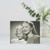 Moeder en Dochter Briefkaart (Staand voorkant)