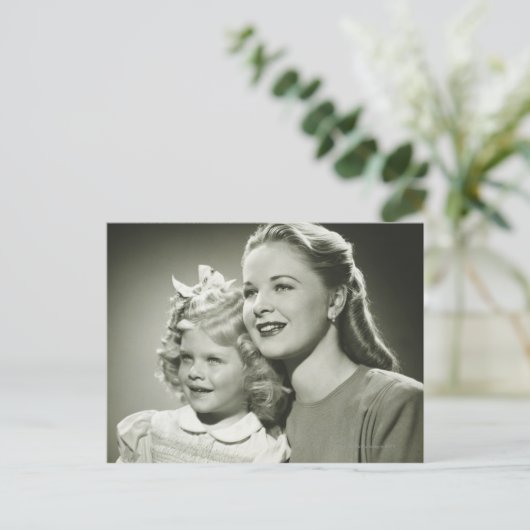 Moeder en Dochter Briefkaart (Staand voorkant)