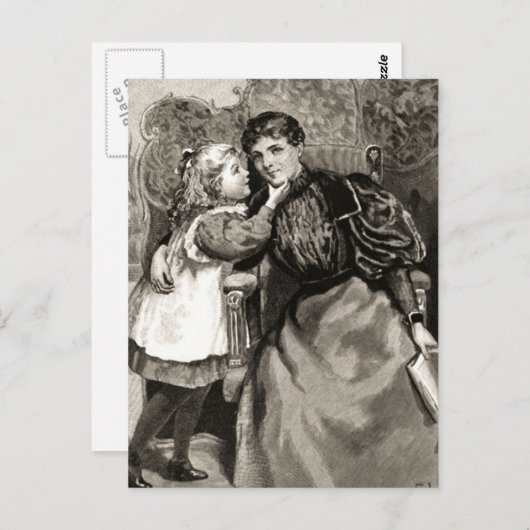  moeder en dochter briefkaart (Voorkant / Achterkant)