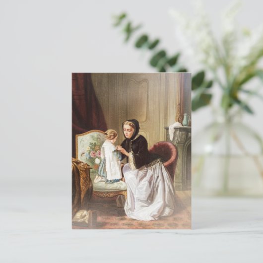 Moeder en dochter briefkaart (Staand voorkant)