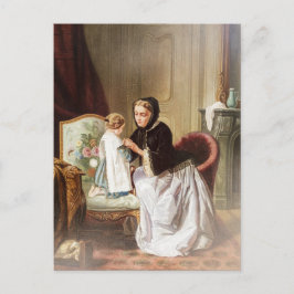 Moeder en dochter briefkaart