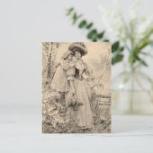  moeder en dochter briefkaart (Staand voorkant)