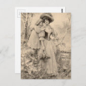  moeder en dochter briefkaart (Voorkant / Achterkant)