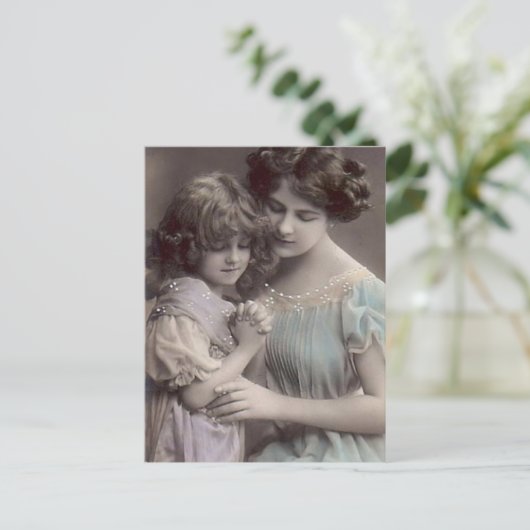  moeder en dochter briefkaart (Staand voorkant)