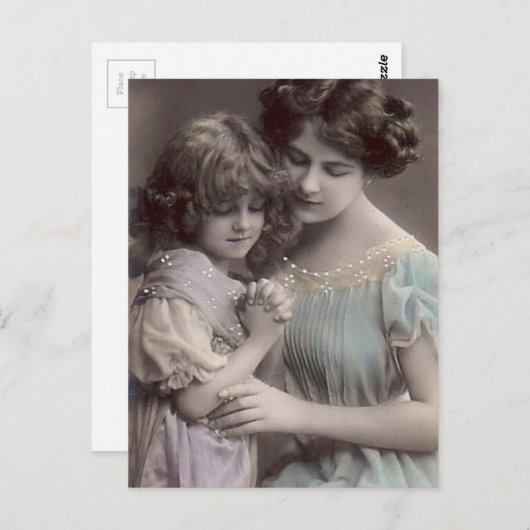 moeder en dochter briefkaart (Voorkant / Achterkant)