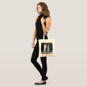 Moeder en dochter buiten een restaurant tote bag (Voorkant (model))