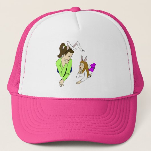 moeder en dochter bunnygirls  trucker pet (Voorkant)