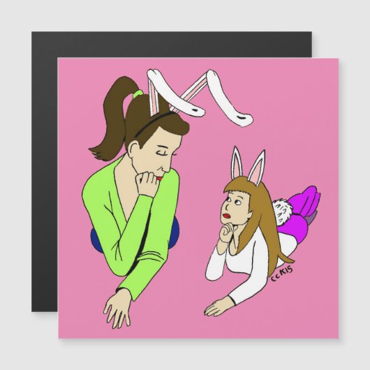 moeder en dochter bunnymeiden (Voorkant / Achterkant)