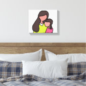 Moeder en dochter canvas (Insitu (Slaapkamer))
