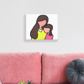 Moeder en dochter canvas (Insitu (Woonkamer))