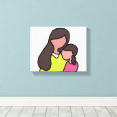 Moeder en dochter canvas afdruk (Insitu (Houten vloer))