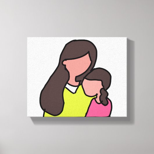 Moeder en dochter canvas afdruk (Voorkant)
