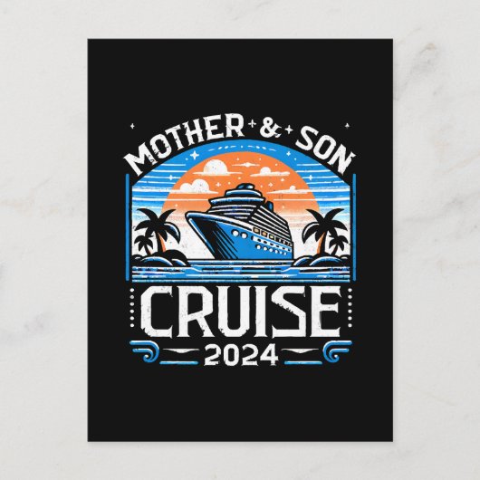 Moeder en dochter Cruise 2024 Briefkaart (Voorkant)