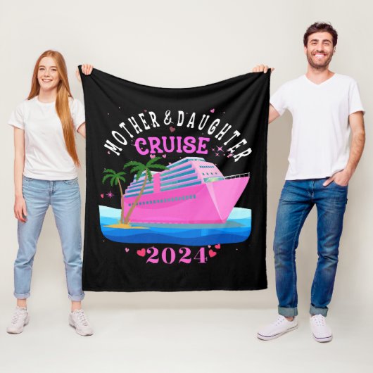 Moeder En Dochter Cruise 2024 Fleece Deken (In situ)