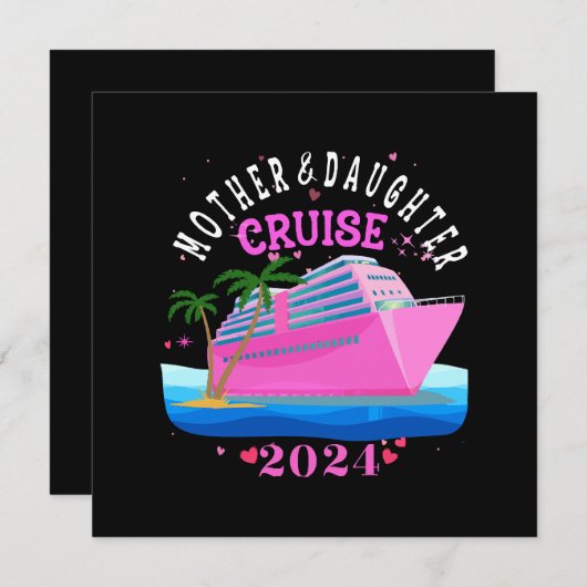 Moeder en dochter Cruise 2024 Kaart (Voorkant / Achterkant)
