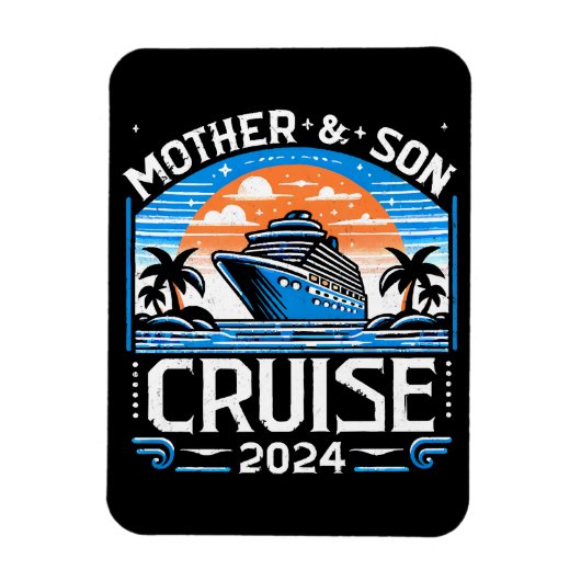 Moeder En Dochter Cruise 2024 Magneet (Verticaal)