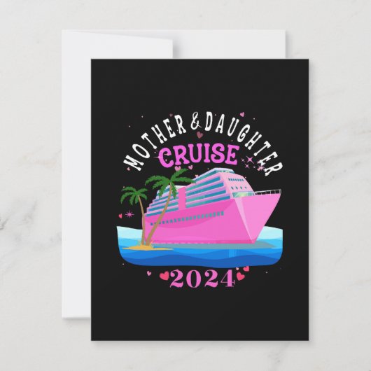 Moeder En Dochter Cruise 2024 RSVP Kaartje (Voorkant)