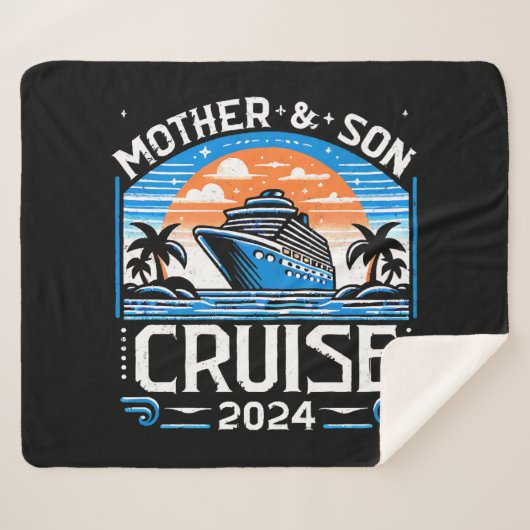 Moeder En Dochter Cruise 2024 Sherpa Deken (Voorkant (horizontaal))