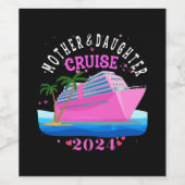 Moeder en dochter Cruise 2024 Wijn Etiket (Enkel label)