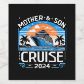 Moeder En Dochter Cruise 2024 Wijn Etiket (Enkel label)