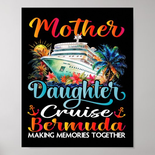 Moeder En Dochter Cruise Bermuda 2025 Moeder Docht Poster (Voorkant)