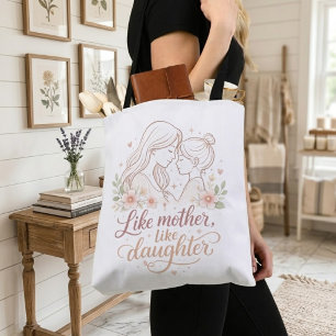 Moeder en dochter evenaren elkaar - Minimalistisch Tote Bag