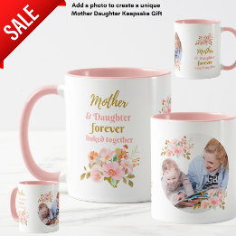 Moeder en Dochter Forever Linked Floral FOTO Mok