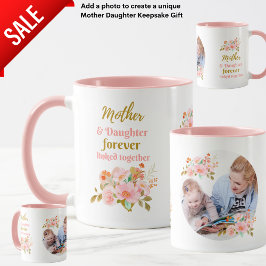 Moeder en Dochter Forever Linked Floral FOTO Mok