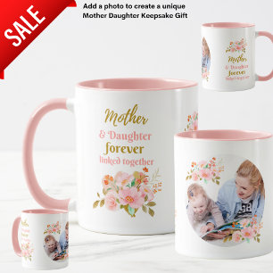 Moeder en Dochter Forever Linked Floral FOTO Mok