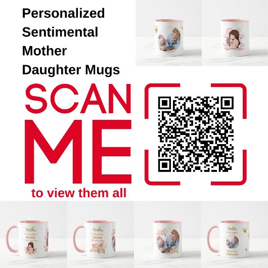 Moeder en Dochter Forever Linked Floral FOTO Mok