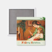 Moeder en dochter Hanging Stocking Magnet (Voorkant / Achterkant)