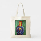 Moeder en dochter hedendaagse kunst schilderen tote bag (Achterkant)