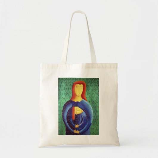Moeder en dochter hedendaagse kunst schilderen tote bag (Voorkant)
