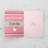 Moeder en dochter houden van je roze en grijs kaart (Binnen)