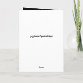 Moeder en dochter houden van zwart en wit kaart (Achterkant)