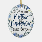 Moeder en dochter Kerstmis Keramisch Ornament (Rechts)