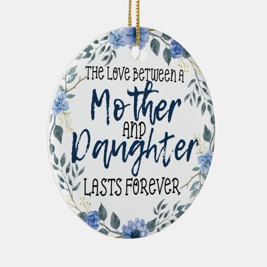 Moeder en dochter Kerstmis Keramisch Ornament (Rechts)