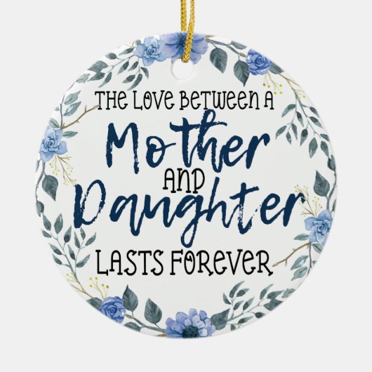Moeder en dochter Kerstmis Keramisch Ornament (Voorkant)