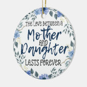 Moeder en dochter Kerstmis Keramisch Ornament (Links)