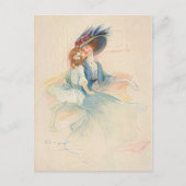 moeder en dochter Kiss Briefkaart (Voorkant)