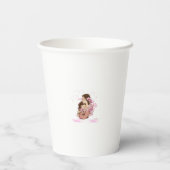 Moeder en Dochter Liefde Illustratie :Papieren bek Papieren Bekers (Achterkant)