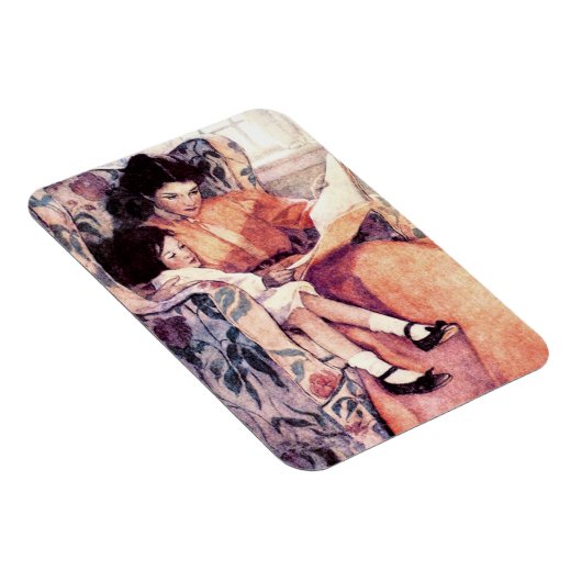 Moeder en dochter. Moederdag Magneet (Rechterzijde)