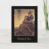 Moeder en dochter op de kust kaart (Voorkant)