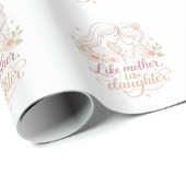Moeder en dochter op dezelfde golflengte - Minimal Cadeaupapier (Rol Hoek)
