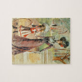 Moeder en dochter op een wandeling (kleurenlitho) legpuzzel (Horizontaal)
