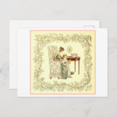 Moeder en dochter Reading Briefkaart (Voorkant / Achterkant)