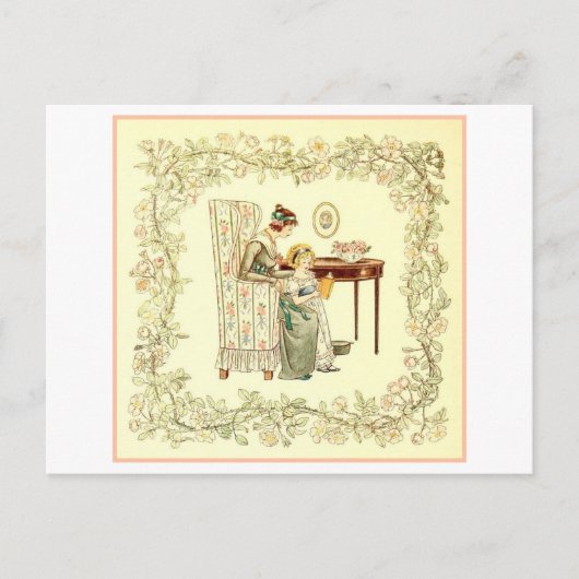 Moeder en dochter Reading Briefkaart (Voorkant)