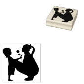 Moeder en Dochter Rubber Stamp Rubberstempel (Gestempeld)