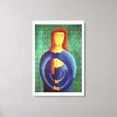 Moeder En Dochter Schilderij Hedendaagse Kunst Canvas Afdruk (Voorkant)