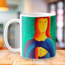 Moeder En Dochter Schilderij Hedendaagse Kunst
